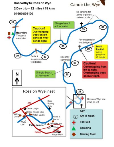 Canoe hire river Wye